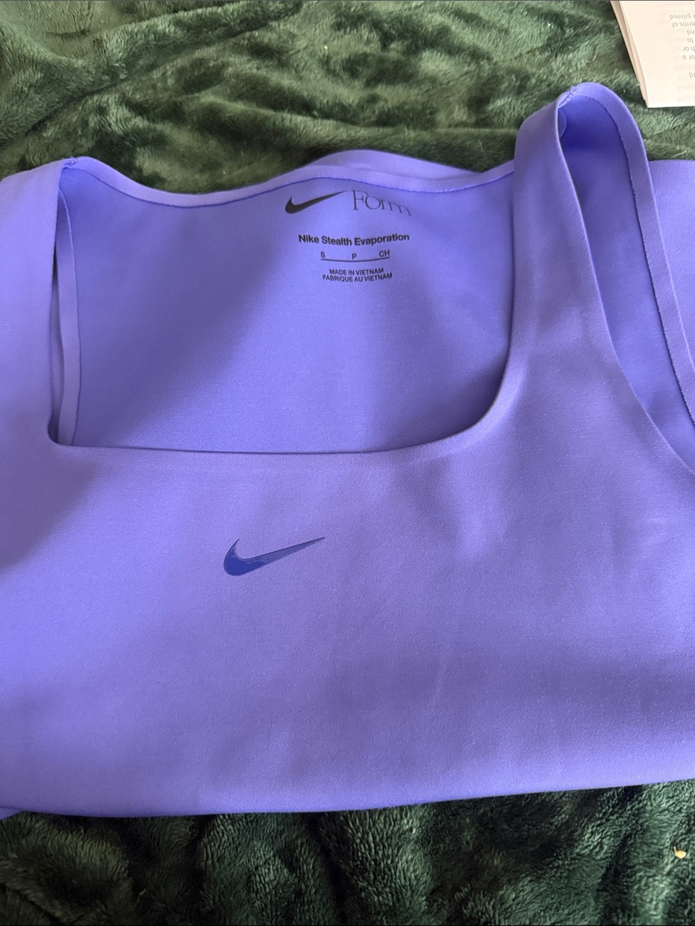Nike Purple Tank Top with Navy Swoosh